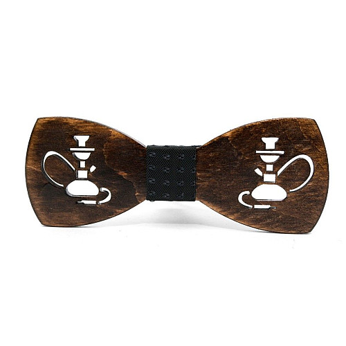 Деревянная галстук бабочка Gofin кальян темная GBDH-8185