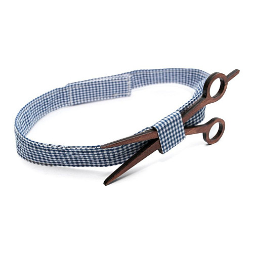 Деревянная галстук бабочка Gofin с ножницами GBDH-8188