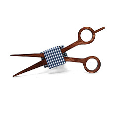 Деревянная галстук бабочка Gofin с ножницами GBDH-8188