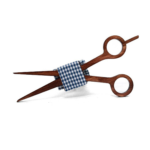 Деревянная галстук бабочка Gofin с ножницами GBDH-8188