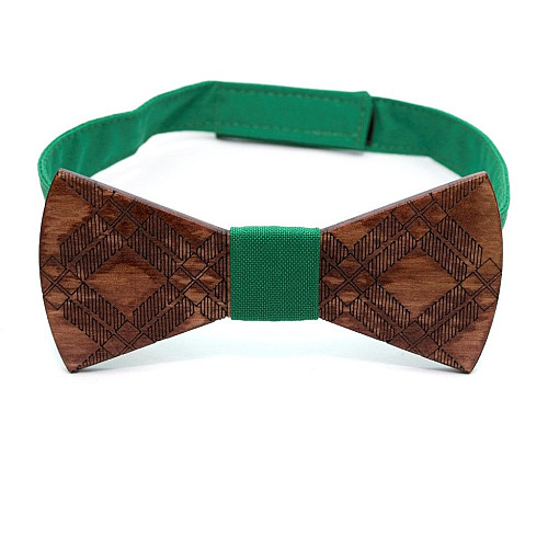 Дерев'яний краватка метелик Gofin з візерунком GBDH-8189