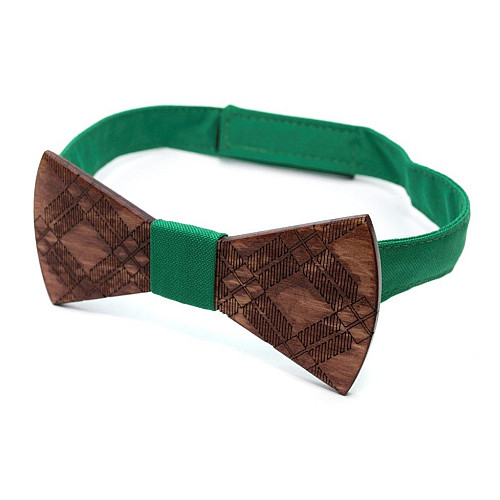 Дерев'яний краватка метелик Gofin з візерунком GBDH-8189