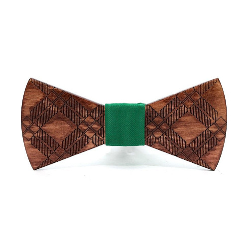 Дерев'яний краватка метелик Gofin з візерунком GBDH-8189