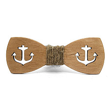 Деревянная галстук бабочка Gofin якорь GBDH-8191