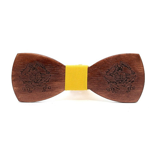 Деревянная галстук бабочка Gofin пираты GBDH-8192