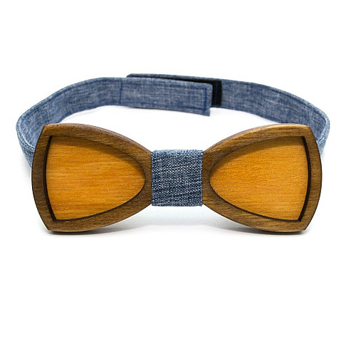 Деревянная галстук бабочка Gofin двухслойная GBDH-8201