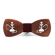 Деревянная галстук бабочка Gofin с кальяном GBDH-8203