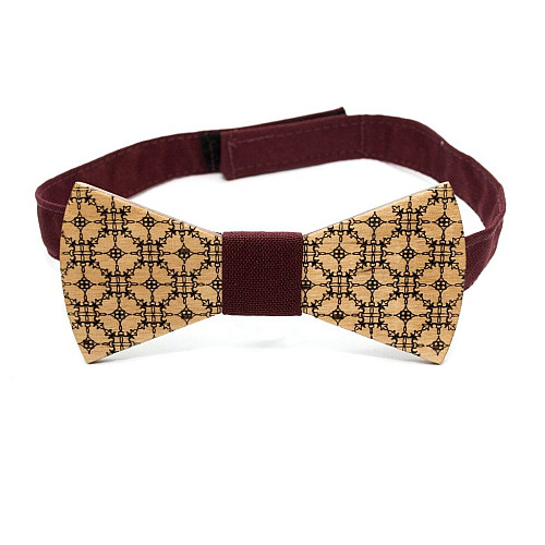 Деревянная бабочка Gofin с узором GBDH-8206