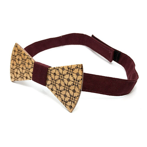 Деревянная бабочка Gofin с узором GBDH-8206