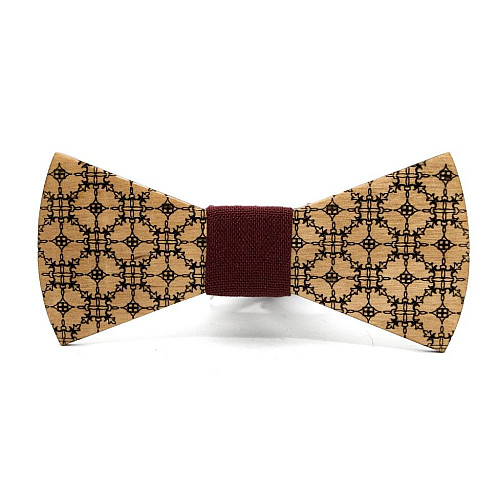 Деревянная бабочка Gofin с узором GBDH-8206