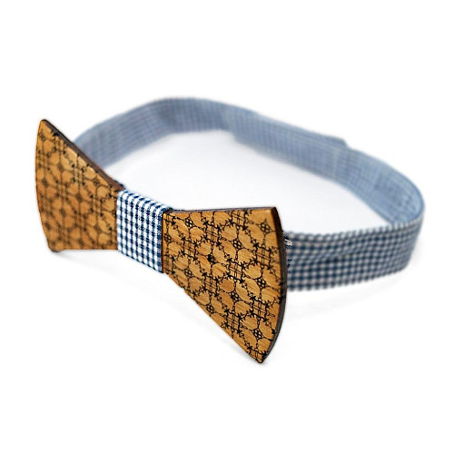 Деревянная галстук бабочка Gofin с гравировкой GBDH-8212