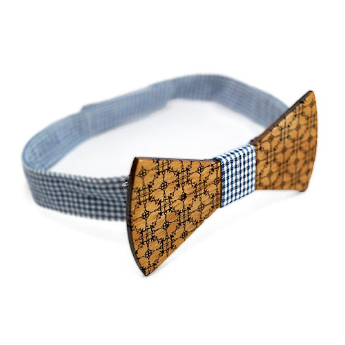 Деревянная галстук бабочка Gofin с гравировкой GBDH-8212