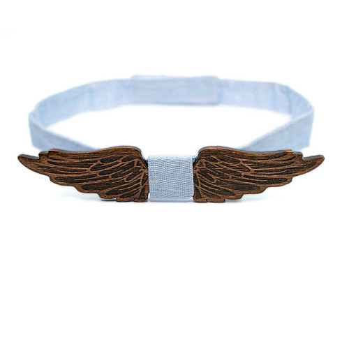 Деревянная галстук бабочка Gofin крылья темные GBDH-8216