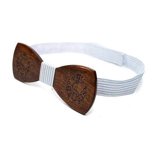 Деревянная галстук бабочка Gofin якорь дизайнерский GBDH-8218