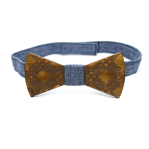 Деревянная бабочка Gofin гравировка узора GBDH-8224