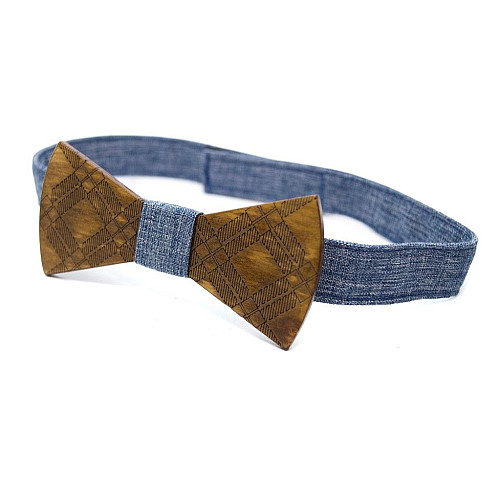 Деревянная бабочка Gofin гравировка узора GBDH-8224