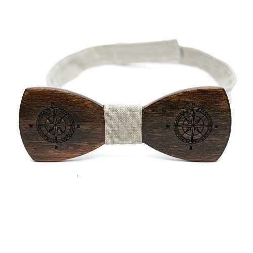 Дерев'яний метелик Gofin темний компас GBDH-8228