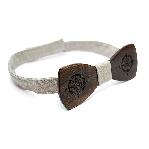 Дерев'яний метелик Gofin темний компас GBDH-8228