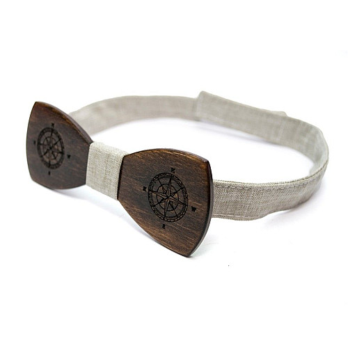 Дерев'яний метелик Gofin темний компас GBDH-8228