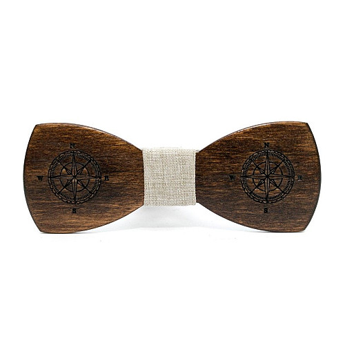 Дерев'яний метелик Gofin темний компас GBDH-8228