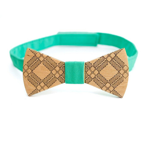 Деревянная галстук бабочка Gofin в узор GBDH-8230