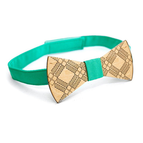 Деревянная галстук бабочка Gofin в узор GBDH-8230