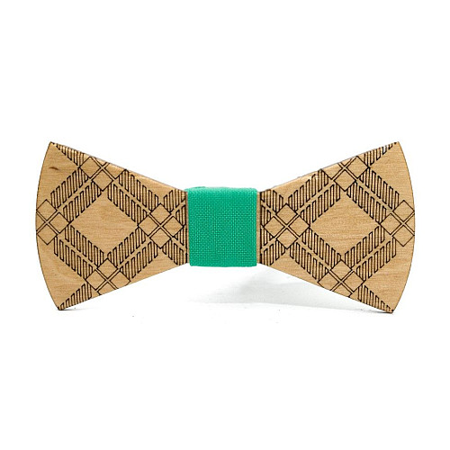 Деревянная галстук бабочка Gofin в узор GBDH-8230