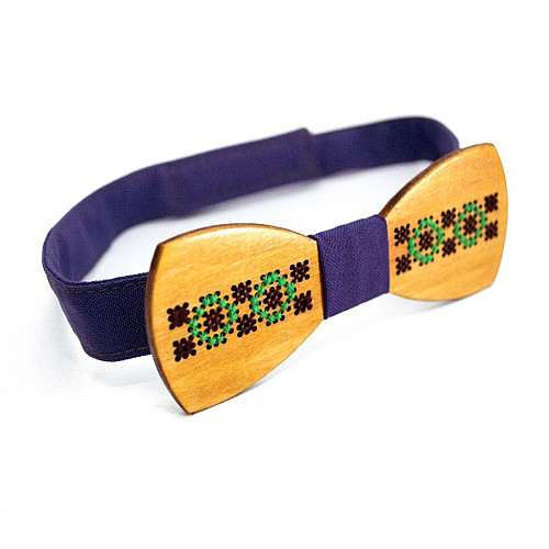 Вышитая деревянная галстук бабочка Gofin GBDH-8231