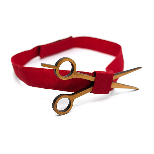 Деревянная галстук бабочка Gofin в виде ножниц GBDH-8235
