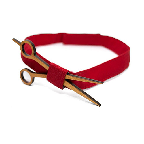 Деревянная галстук бабочка Gofin в виде ножниц GBDH-8235