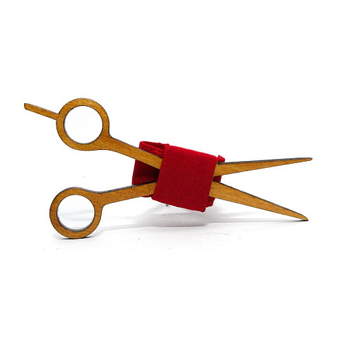 Деревянная галстук бабочка Gofin в виде ножниц GBDH-8235