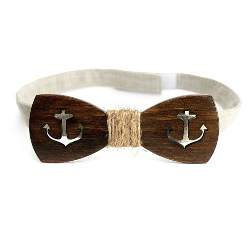 Темная деревянная бабочка Gofin якорь GBDH-8237