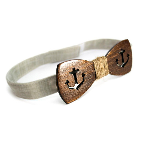 Темная деревянная бабочка Gofin якорь GBDH-8237