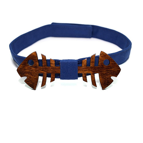 Дерев'яний метелик Gofin риба темний GBDH-8254