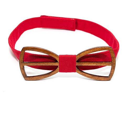 Деревянная бабочка Gofin с вырезом темная GBDH-8265