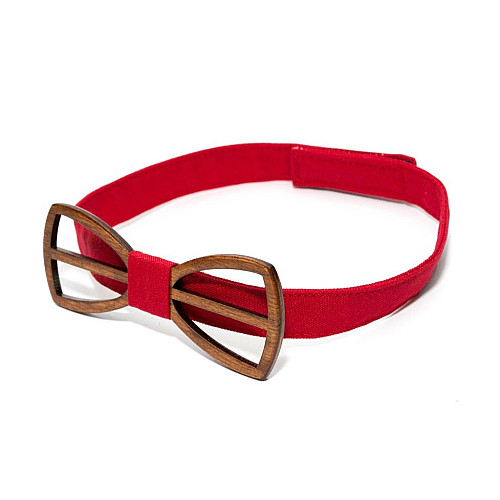 Деревянная бабочка Gofin с вырезом темная GBDH-8265