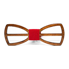 Деревянная бабочка Gofin с вырезом темная GBDH-8265