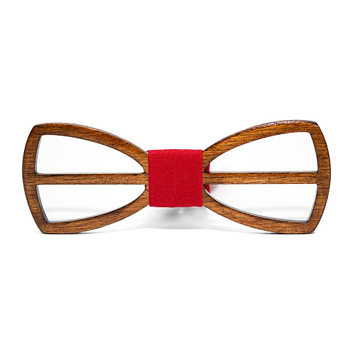 Деревянная бабочка Gofin с вырезом темная GBDH-8265