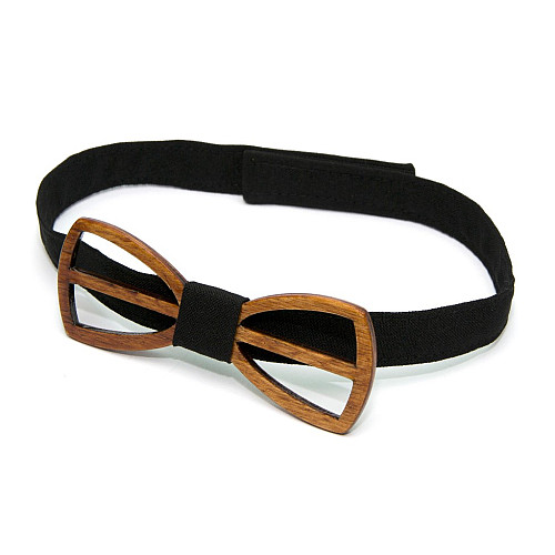 Темная деревянная галстук бабочка Gofin с вырезом GBDH-8267