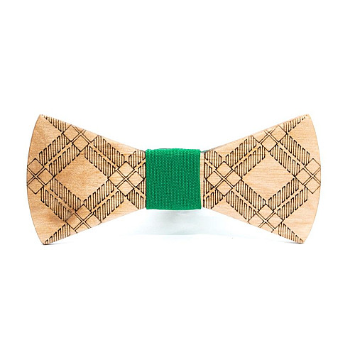 Дерев'яний краватка метелик Gofin з візерунком GBDH-8268