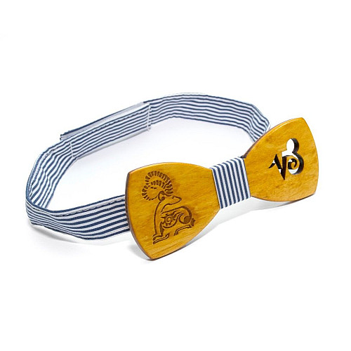 Деревянная галстук бабочка Gofin знак зодиака козерог GBDH-8271