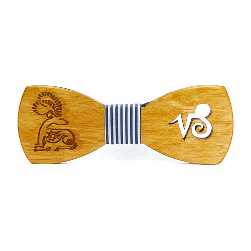 Деревянная галстук бабочка Gofin знак зодиака козерог GBDH-8271