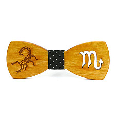 Деревянная галстук бабочка Gofin со знаком зодиака скорпион GBDH-8277