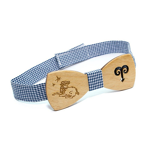 Деревянная бабочка Gofin со знаком зодиака овен GBDH-8278