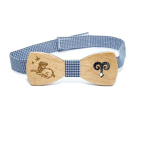 Деревянная бабочка Gofin со знаком зодиака овен GBDH-8278