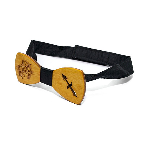 Дерев'яний краватка метелик Gofin знак зодіаку стрілець GBDH-8283