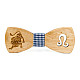 Деревянная галстук бабочка Gofin знак зодиака лев GBDH-8286