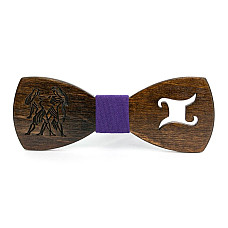 Деревянная галстук бабочка Gofin знак зодиака близнецы GBDH-8289