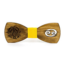 Деревянная галстук бабочка Gofin знак зодиака рак GBDH-8298