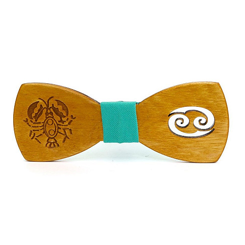 Деревянная бабочка Gofin знак зодиака рак GBDH-8299